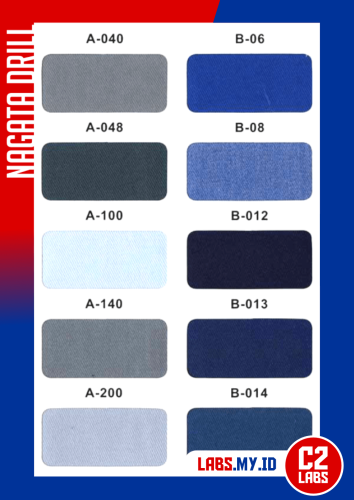 Warna Kain Kemeja Bahan Nagata Drill