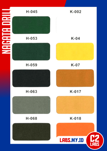 Warna Kain Kemeja Bahan Nagata Drill