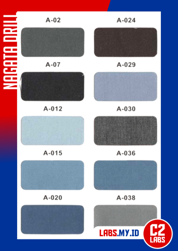 Warna Kain Kemeja Bahan Nagata Drill