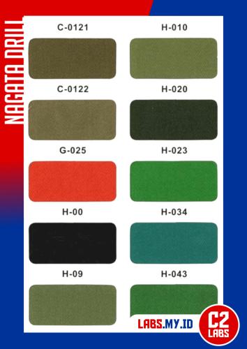 Warna Kain Kemeja Bahan Nagata Drill