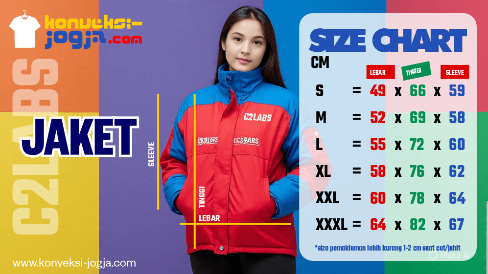 Ukuran Size Chart Jaket