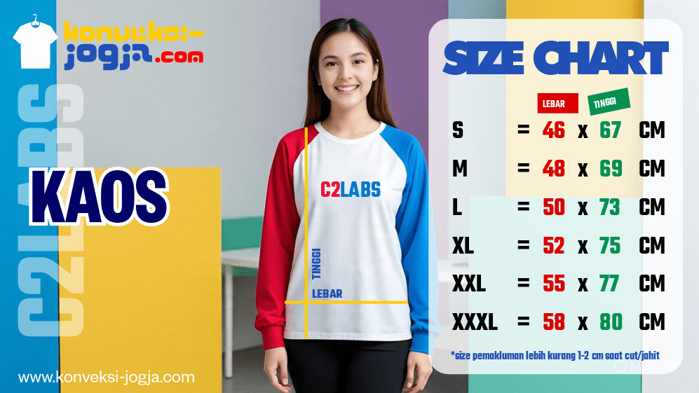 Ukuran Size Chart Kaos