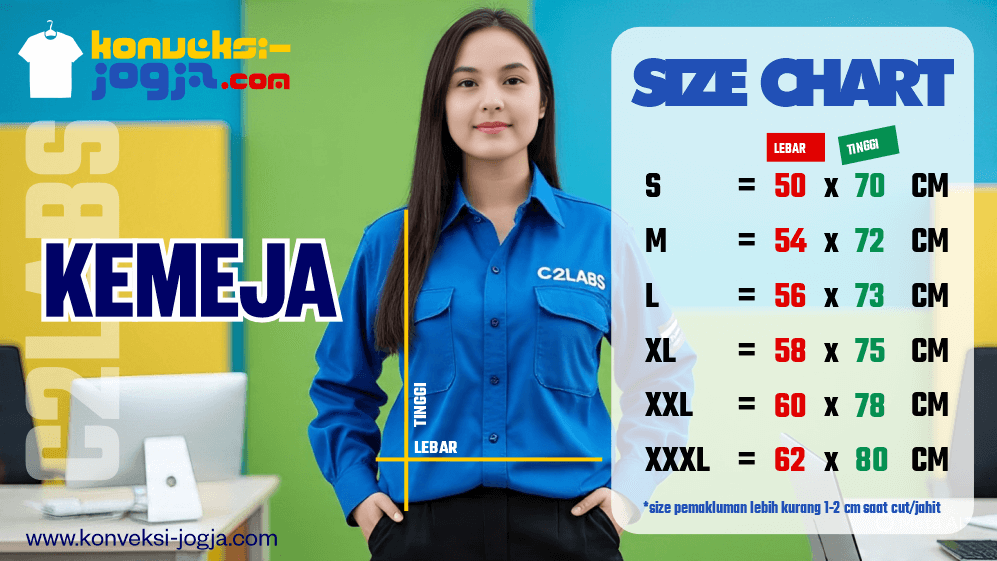 Ukuran Size Chart Kemeja